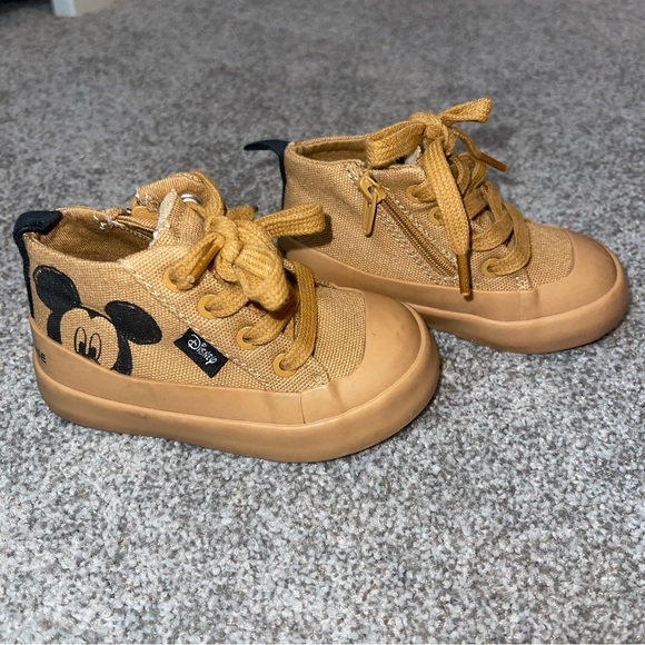 Zara Shoes Zara Baby Mickey Mouse Brown Shoes Poshmark